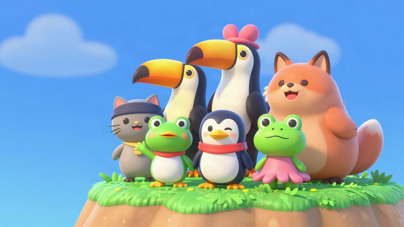 Turma de bichinhos 3D da Zooclick